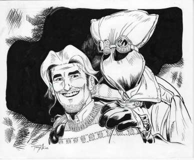 Tony Akins - Jack Horner And Bagman Commission Sketch Page Commission