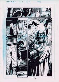 Andy Brown – Church of Hell 1pg22 blueline inks – Penciler Wayne Nichols