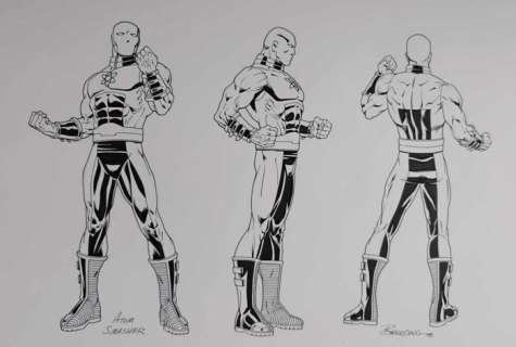 Breeding, Brett - 1 Original drawing - JLA - Atom Smasher | Catawiki