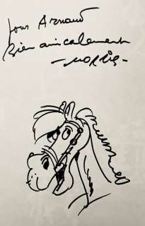 Morris - 1 Original drawing - Lucky Luke - dédicace "Jolly Jumper" | Catawiki