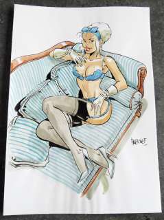 Meynet, Félix | Colored original drawing made with India ink and watercolors  - Mirabelle | Catawiki