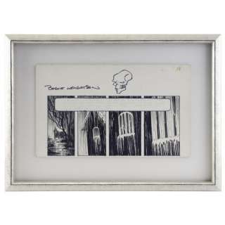 Heavy Metal Magazine (1977 - Present) - J.W. Rinzler Collection: Framed Freak Show P. 18 Top Tier with Hand-Drawn Skull Sketch by Bernie Wrightson | Propstore