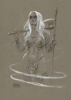 De Luca, Giuseppe - 1 Original drawing - Pin Up