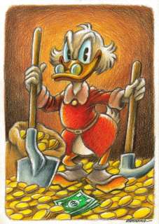 Joan Vizcarra - $crooge McDuck: Proud Miner - Original Pencil Drawing - Hand-Signed | Catawiki