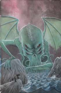 Ben Templesmith - Cthulhu Pianted Commission - Signed - 2022