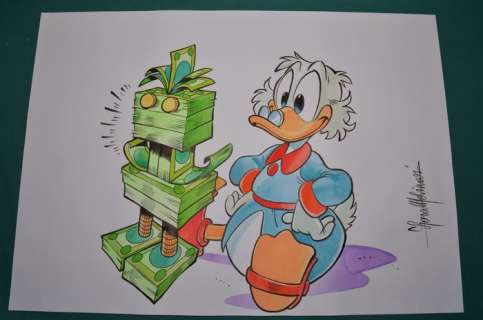 Molinari, Lara - 1 Original colour drawing - "Zio Paperone e il Robot-$" - 2023 | Catawiki