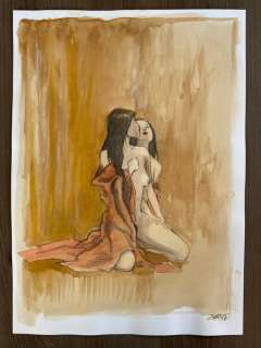 Jung - 1 Colour pencil drawing - Frôlements - 2009 | Catawiki