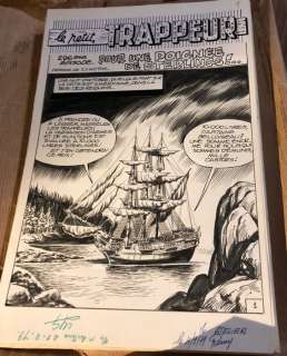 Mitton, Jean-Yves - 75 Original page - Kiwi #296 - Le Petit trappeur : Pour une poignée de sterlings - Histoire complète - 1979 | Catawiki