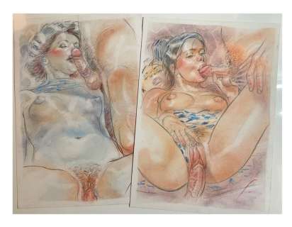 Salamanderlovers - 2 Original colour drawing - La flamme + Oublie-moi - 2025 | Catawiki
