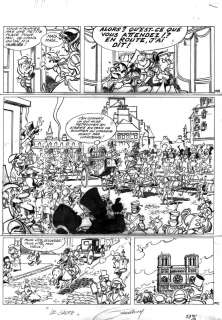 Planche originale page 39 Tome 2 de Godaille et Godasse Sacré sacre par Jacques SANDRON
