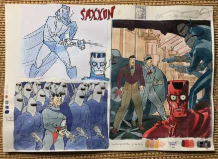 Torres, Daniel - 1 Original colour drawing - Roco Vargas - Saxxon - 1985 | Catawiki