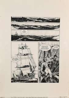 BONNET, FRANCK - LES PIRATES DE BARATARIA Planche originale Ã  l‘encre de