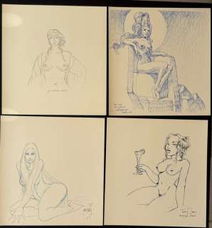 Jusseaume, Roosevelt (Brasilian), Sabine Weiß, Toni Greis - 4 Original drawing - Group of four - Original Illustrationen | Catawiki