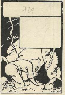 Hergé | Tintin, case n°2 Ã  l’encre de Chine, Ã  la mine… | Millon