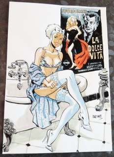 Meynet, Félix | original colour drawing in India ink and watercolours  - Mirabelle | Catawiki