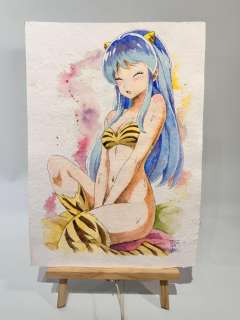 Zanella & Saras - 1 Original colour drawing - Lamù - Lamù - moment of intimacy - 2025 | Catawiki