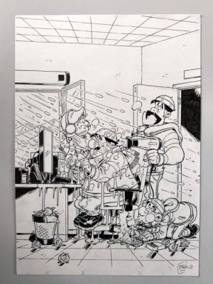 Stédo - 1 Original cover - Les Pompiers - Projet de couverture "Les Pompiers" - 2025 | Catawiki