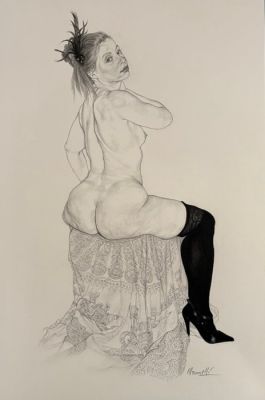 Riccardo Mannelli - 1 Original drawing - Roberta - In studio | Catawiki
