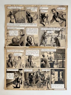 Craenhals, François - 1 Original page - Rémy et Ghislaine T1 - Le Cas étrange de Mr. de Bonneval page 2 - signed - 1951 | Catawiki