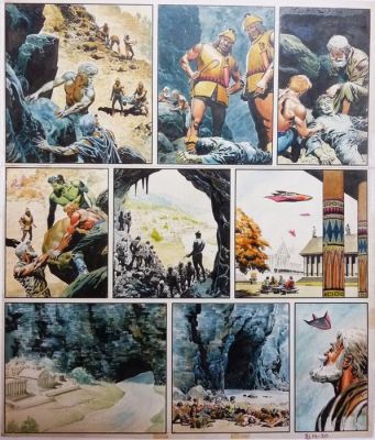 Lawrence, Don - 1 Original colour page - The Trigan Empire - The Land Of No Return - 1966