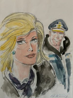 Weinberg, Albert - 1 Original colour drawing - Dan Cooper - 1980 | Catawiki