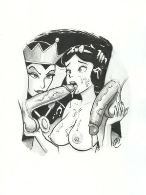 Ramis - 1 Original drawing - sexy girl - Snow White and Evil Queen - sex | Catawiki