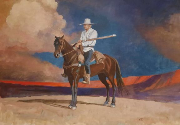 Zuccheri, Laura - 1 Original colour drawing - Ken Parker - Sunset - 2025