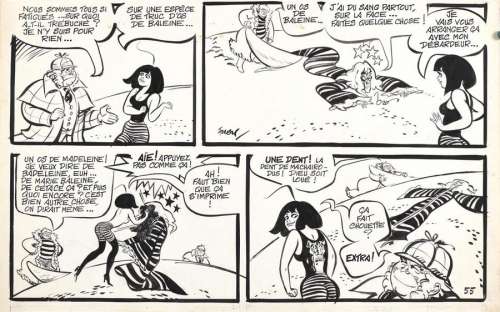 Jean-Claude FOREST "Hypocrite" Partie de planche Ã  l’encre, signée et | Aponem