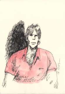 Bastien Vives | Corto Maltese - Illustration du livre"Le jour d’avant" - 34 - H:29 x L:20 - Encre et aquarelle - 2025 - | Manjari & Partners