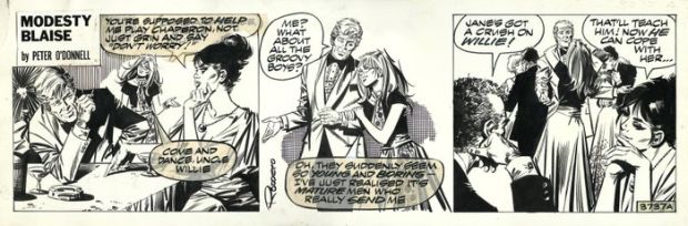 Romero, Enric Badia - 1 Original page - Modesty Blaise - strip #3737A - The Reluctant Chaperon - 1975 | Catawiki
