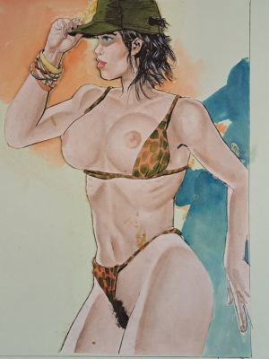 Altuna, Horacio - 1 Original colour drawing - Pin Up | Catawiki