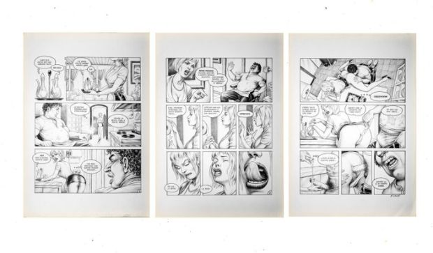 Armando Orfeo - 3 Original page - altro - Storia completa - "Una storia hard raccontata dal punto di vista degli oggetti - 1995 | Catawiki