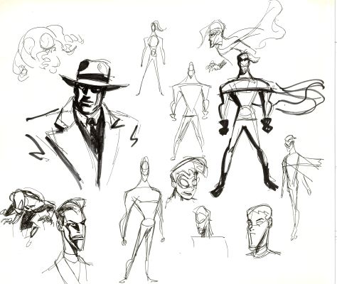 Dave Bullock Hand-Drawn Comic Illustration for Covers and Book DC H7 | Charles Scott Gallery