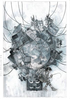 Continue Shopping | RADIO APOCALYPSE #2 MARTIN SIMMONDS ORIGINAL COVER ART | Scott’s Collectables