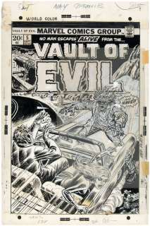 "VAULT OF EVIL" #5  COMIC BOOK COVER ORIGINAL ART. | Hake’s
