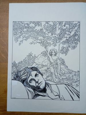 Makyo, Pierre - 1 Original cover - Grimion gant de cuir - Illustration de couverture revue BD | Catawiki