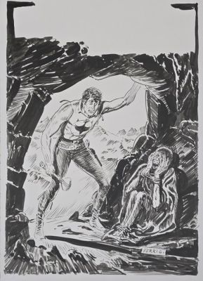 Gallieno Ferri - 1 Original cover - Zagor n. 613 - La mummia delle Ande