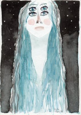 Tyto Alba - 1 Original colour drawing - Buzzati - 2015 | Catawiki