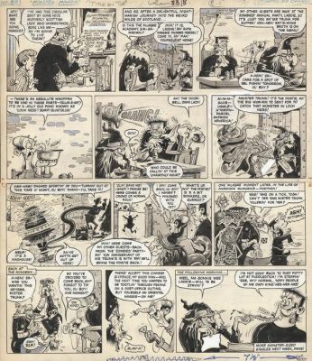 Ken Reid | Planche originale numérotée 83/8, phylactères collés - Frankie Stein | Daniel Maghen