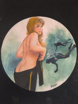 Jacono, Carlo - 1 Original cover - Segretissimo - n. 965 A pesca di Guai - 1983