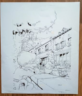 Berlion, Olivier - 1 Original drawing - Le Cadet des Soupetard T1 - Backcover - La Louche - 1992 | Catawiki