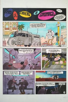 Tramber - 1 Original page - William Vaurien T4 - Pas de Cadeau à Gromago - 1990 | Catawiki