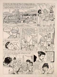 LENAERTS, Eric - ALIX RACONTE CLEOPATRE Planche originale Ã  l‘encre de chine