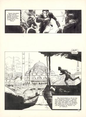 Ruben Pellejero | Planche originale numérotée 1/2 - Le Poignard d’Istamboul - Dieter Lumpen | Daniel Maghen
