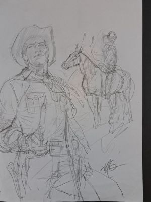Carnevale, Massimo - 1 Original drawing - Tex: La Vendetta delle Ombre, Studio | Catawiki