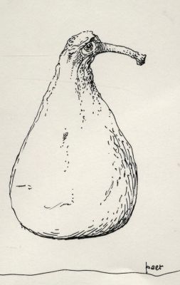Dulieu, Jean - 1 Original drawing - Vrij werk - “een droevige peer” (1975) | Catawiki
