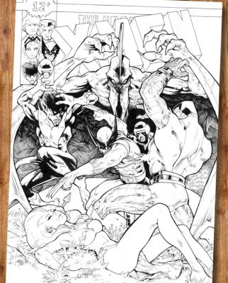 Sergi Domenech - Uncanny X-Men #115 : Sauron - Hommage à John Byrne - Hand Signed Original Ink Artwork | Catawiki
