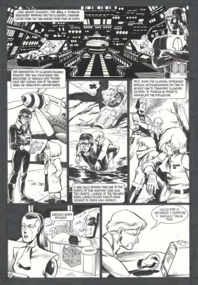 Tim Eldred - 1 Original page - Space Pirate Captain Harlock - Albator, le corsaire de l’espace - 1993 | Catawiki