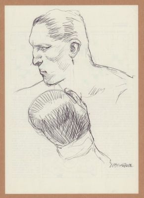 Liberatore, Tanino - 1 Original preliminary drawing - Le boxeur | Catawiki