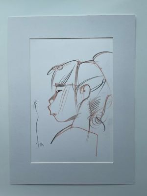 Michetz - 1 Original drawing - Geisha - Michetz - Dessin Original Geisha ( 22 x 31 cm ) | Catawiki